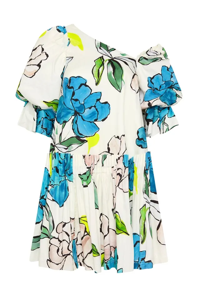 Aje Cy Off Shoulder Smock Dress Cool Camellia Women Dresses