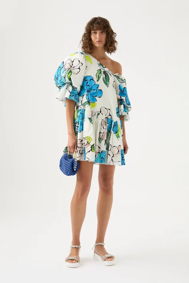 Aje Cy Off Shoulder Smock Dress Cool Camellia Women Dresses