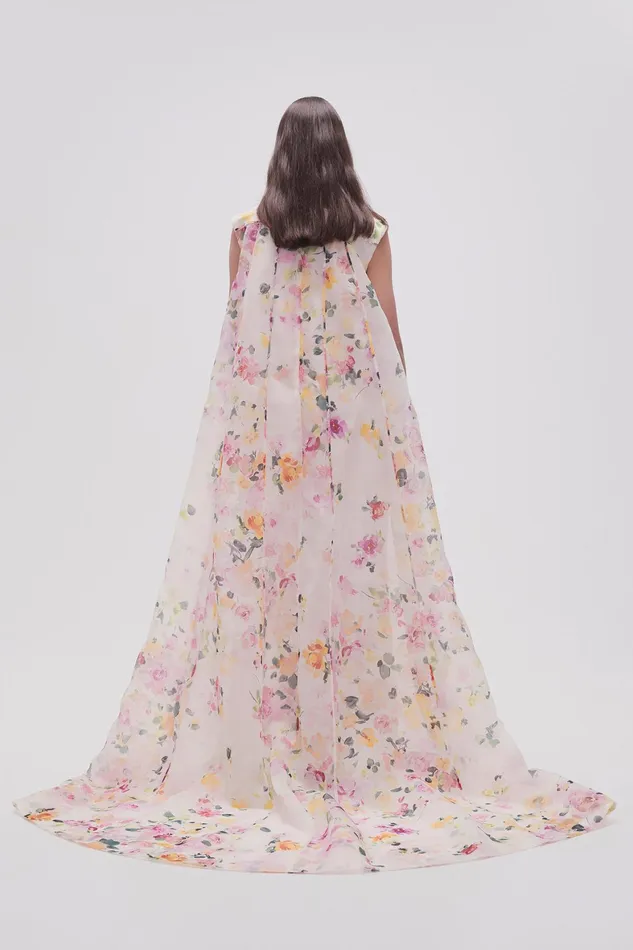 Aje Earthen Trapeze Maxi Dress Scattered Floral Women Dresses