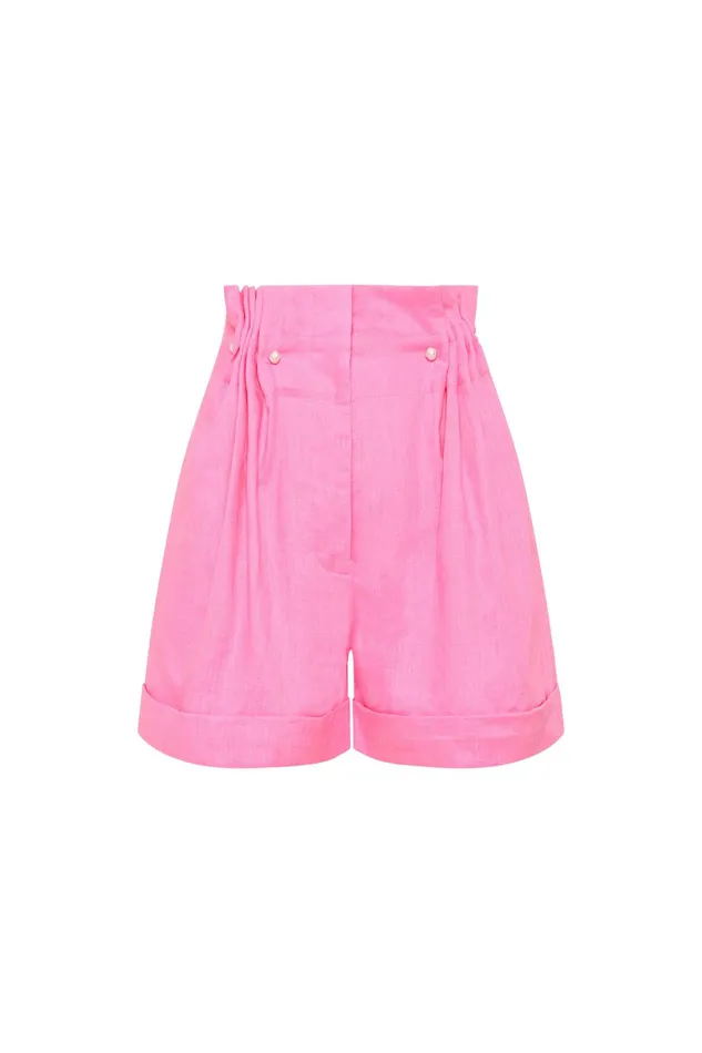 Aje Eden Paper Bag Short Protea Pink Women Shorts