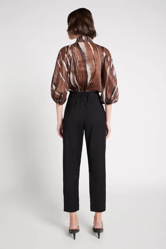 Aje Fernande Front Zip Pant Black Women Pants