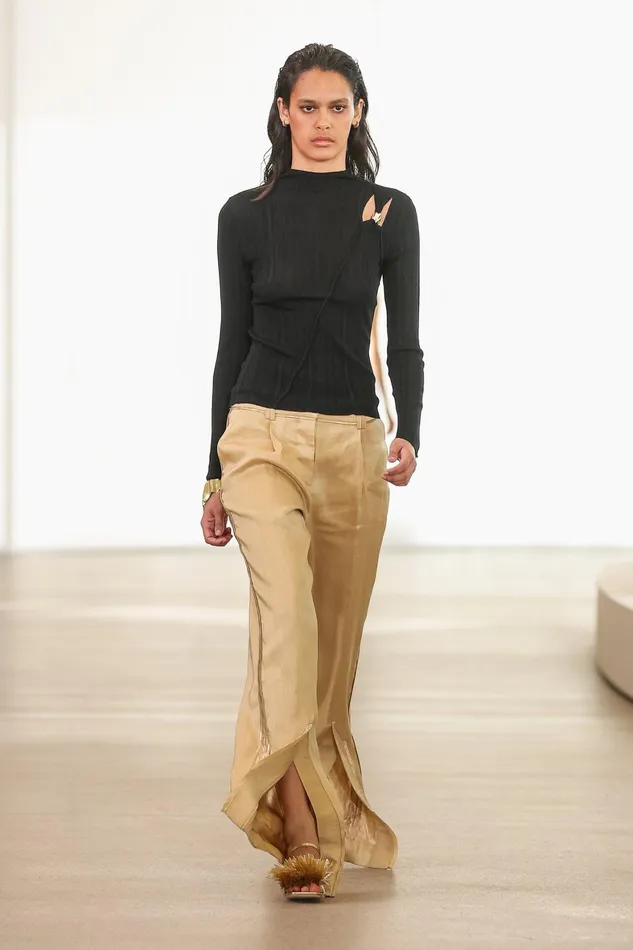 Aje Insight Deconstructed Pant Sand Brown Women Pants