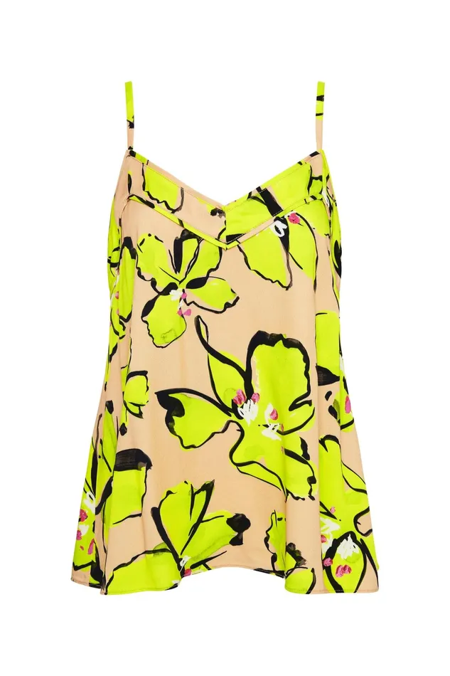 Aje Pelicano Citrus Bloom Strap Cami Top Citrus Bloom Women Tops