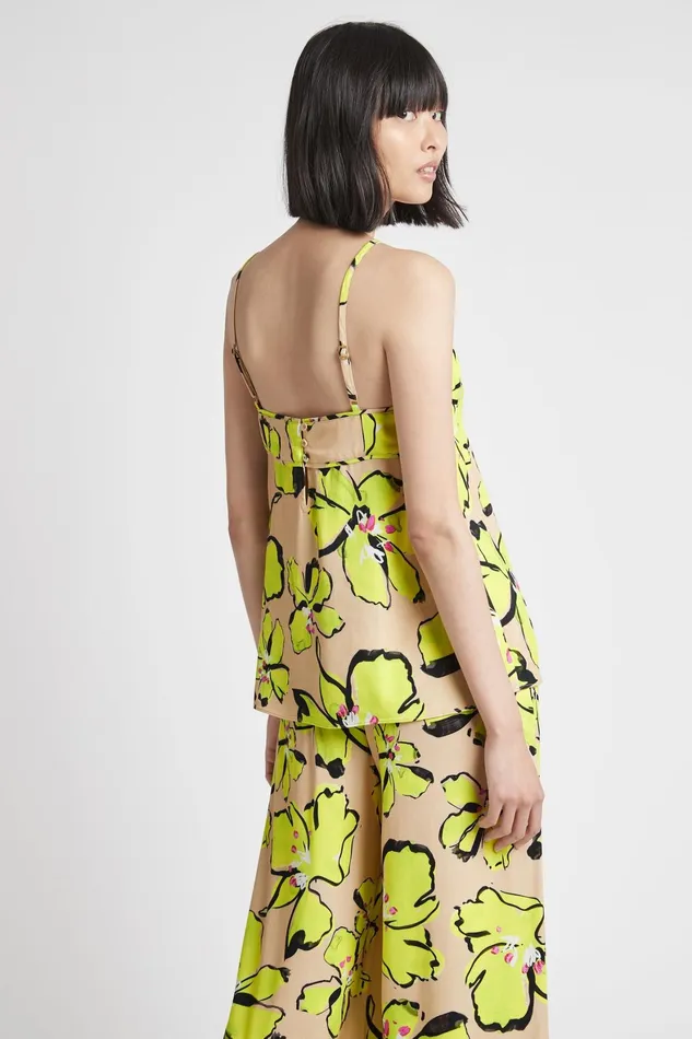 Aje Pelicano Citrus Bloom Strap Cami Top Citrus Bloom Women Tops