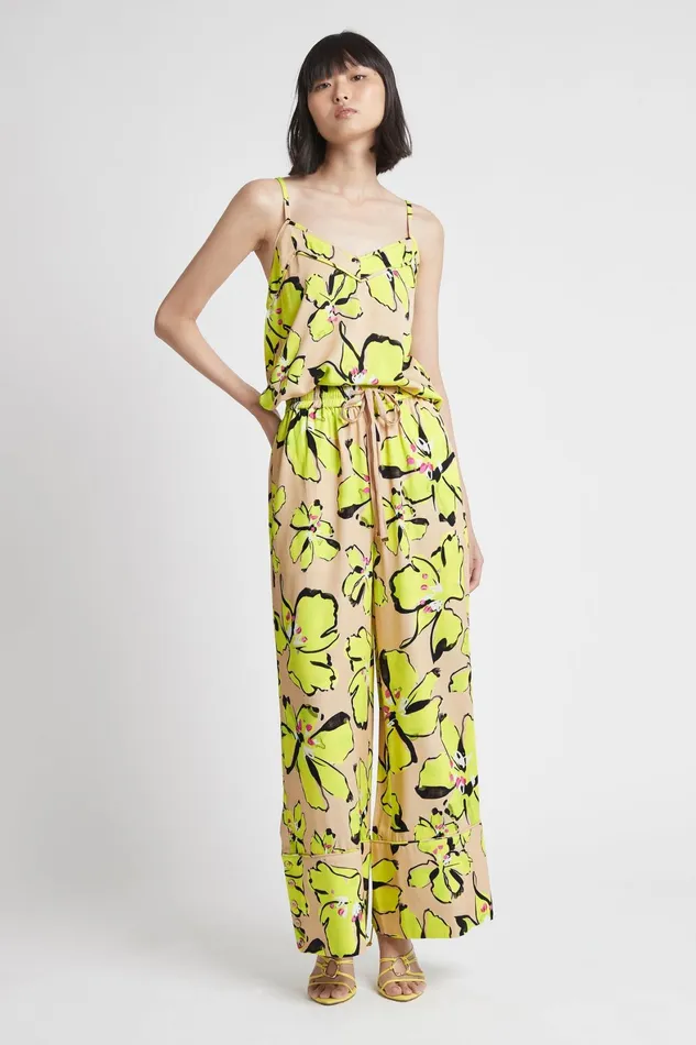 Aje Pelicano Citrus Bloom Strap Cami Top Citrus Bloom Women Tops
