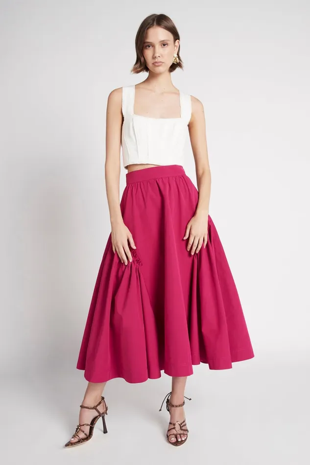 Aje Radiance Cropped Top Ivory Women Tops