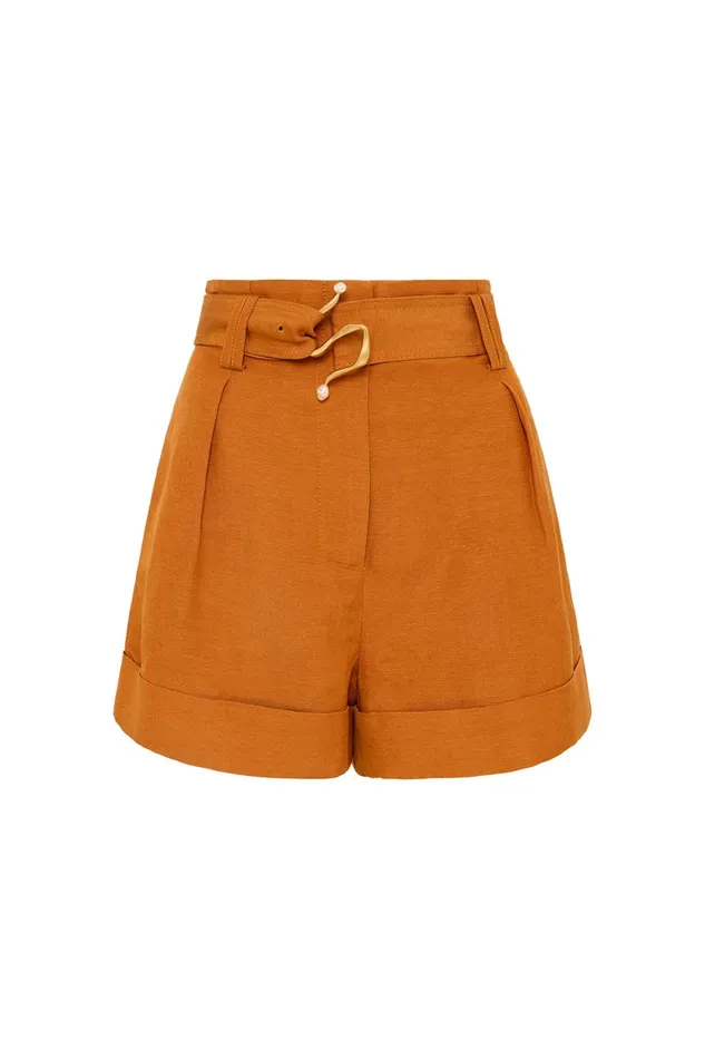 Aje Sanguine Tailored Short Chestnut Brown Women Shorts