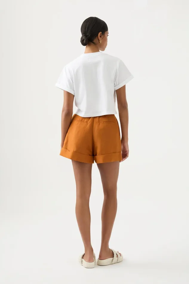 Aje Sanguine Tailored Short Chestnut Brown Women Shorts