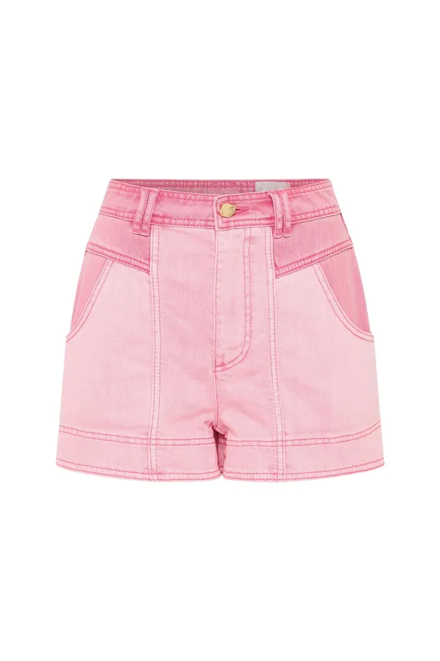 Aje Shades Pink Denim Short Two Tone Pink Women Denim