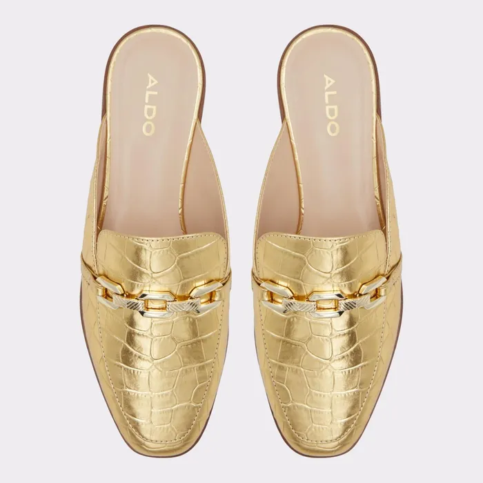 Alaeladar Gold Women ALDO Mule Shoes
