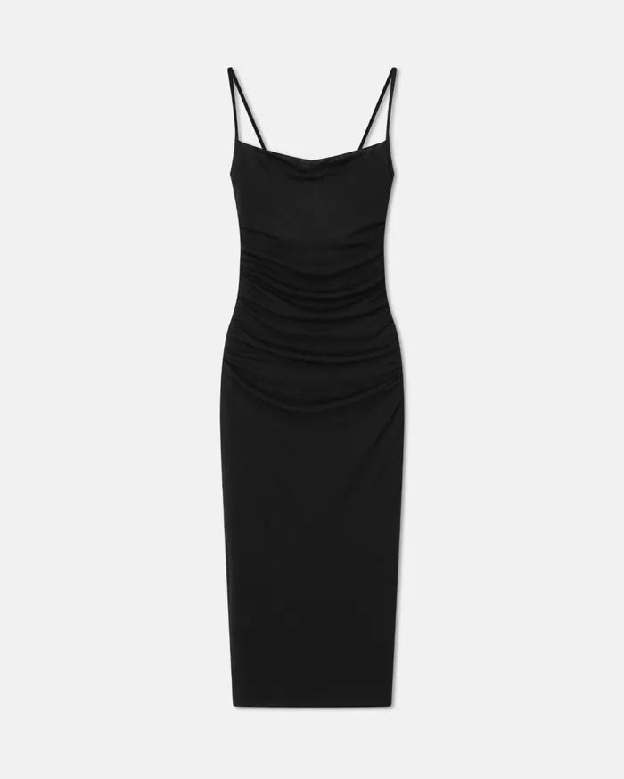 Alexa Mesh Jersey Midi Dress Black Women Nanushka Dresses