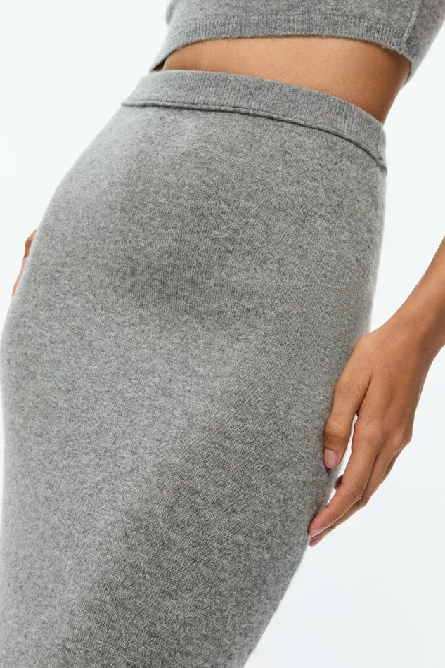 Alice Olivia Adrina Skirt Medium Heather Grey Women Skirts