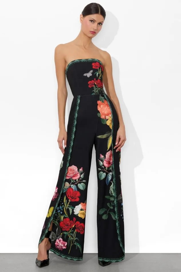 Alice Olivia Berna Jumpsuit In The Wind Floral Women Jumpsuits