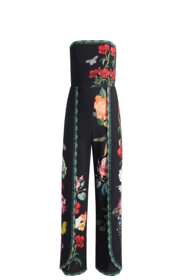Alice Olivia Berna Jumpsuit In The Wind Floral Women Jumpsuits