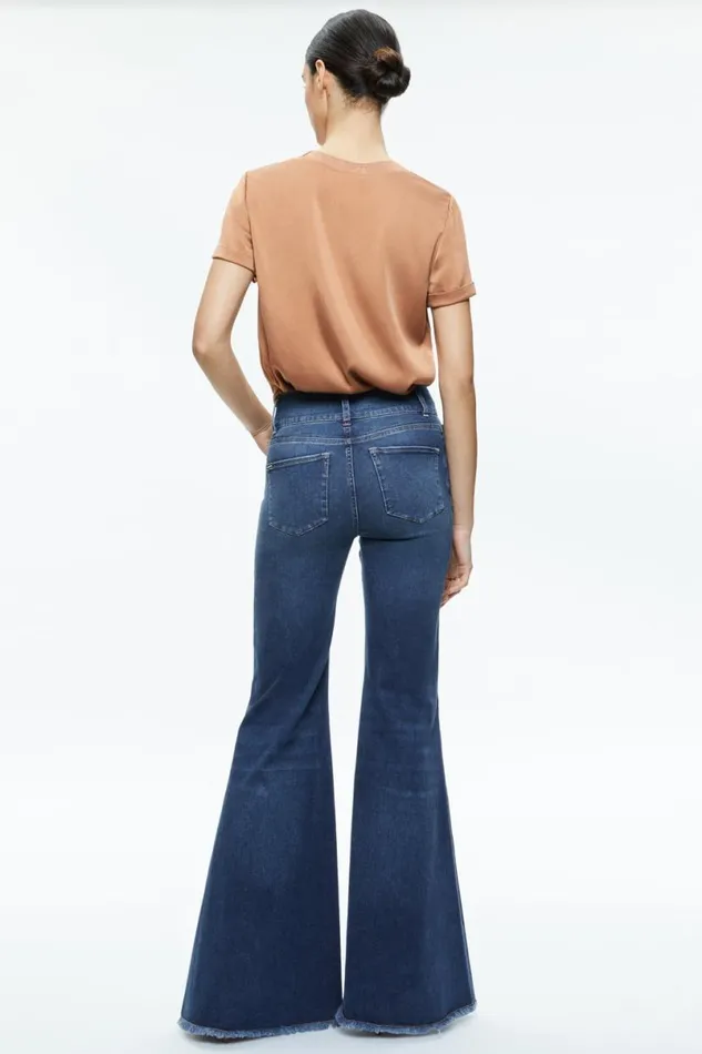 Alice Olivia Braden Relaxed Tee Camel Women Tops