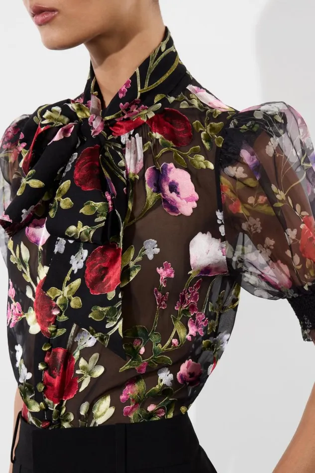 Alice Olivia Brentley Blouse Floral Dreams Women Tops