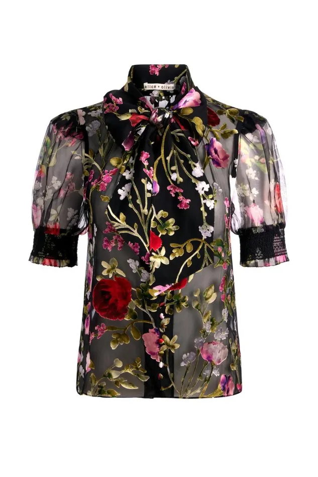 Alice Olivia Brentley Blouse Floral Dreams Women Tops