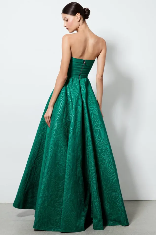 Alice Olivia Bridgette Maxi Gown Forest Green Women Dresses