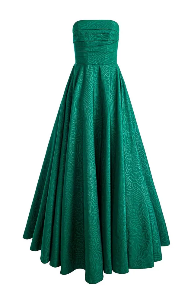 Alice Olivia Bridgette Maxi Gown Forest Green Women Dresses