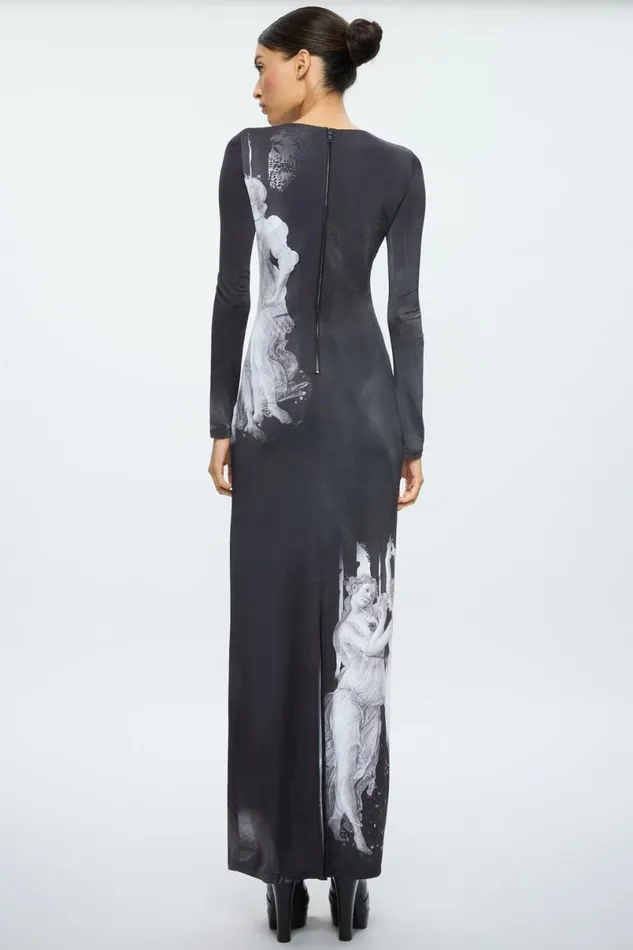Alice Olivia Delora Maxi Dress Renaissance Fresco Women Dresses