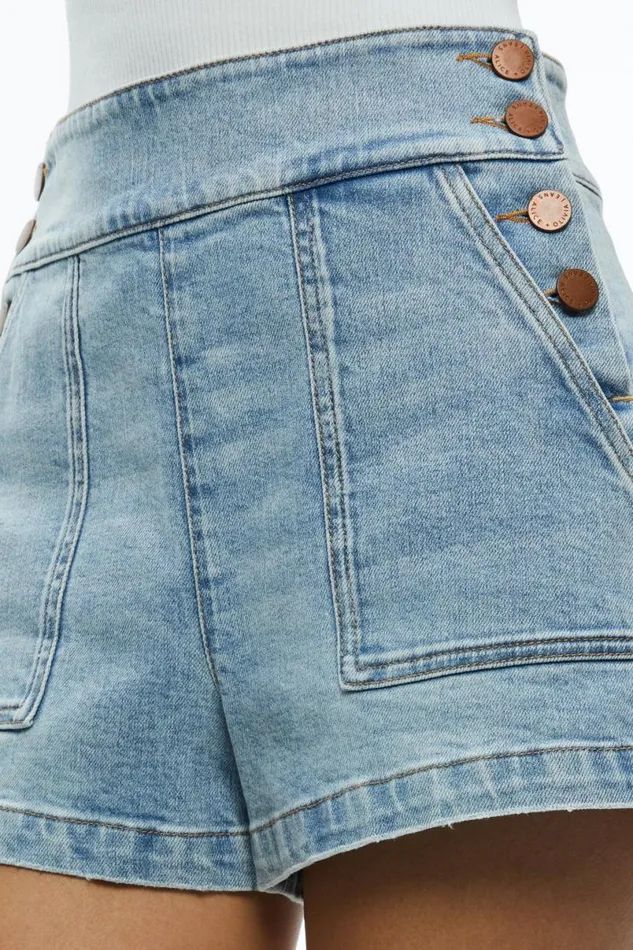 Alice Olivia Donald Jean Short Rockstar Blue Women Shorts