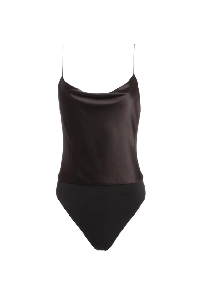 Alice Olivia Harmon Bodysuit Black Women Tops