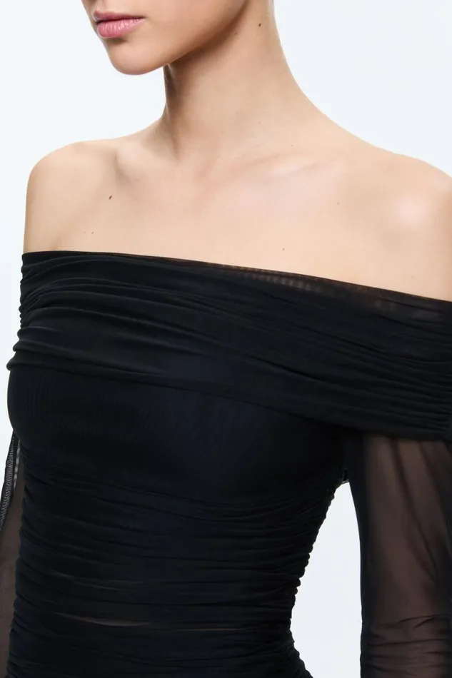 Alice Olivia Isadola Mini Dress Black Women Dresses