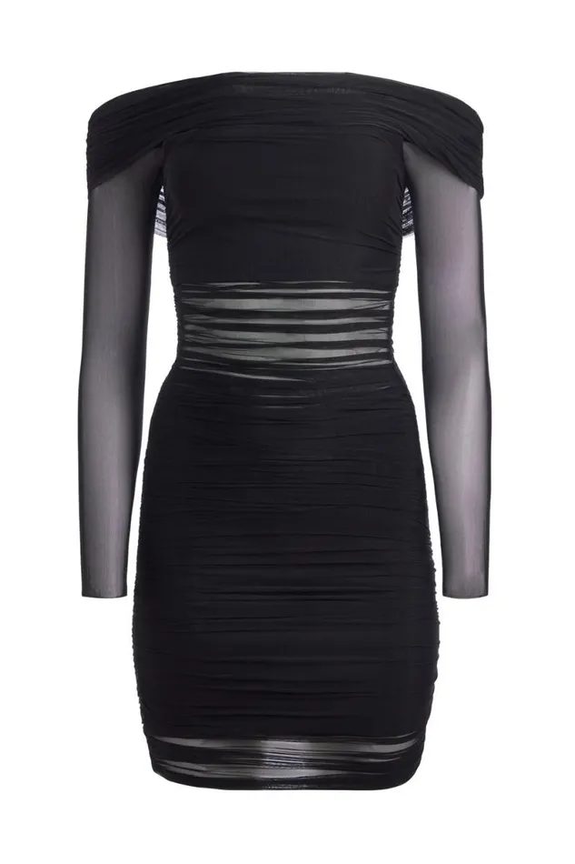 Alice Olivia Isadola Mini Dress Black Women Dresses