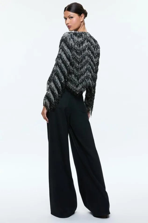 Alice Olivia Kidman Jacket Blacksilver Women Outerwear