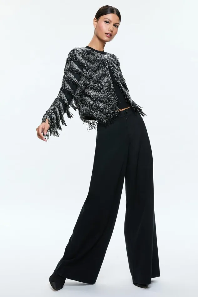 Alice Olivia Kidman Jacket Blacksilver Women Outerwear