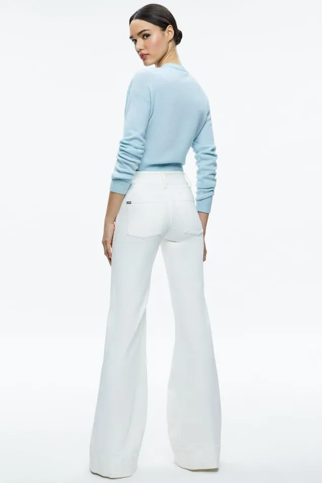 Alice Olivia Missa Jean Off White Women Pants