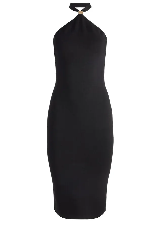 Alice Olivia Noe Halter Dress Black Women Dresses