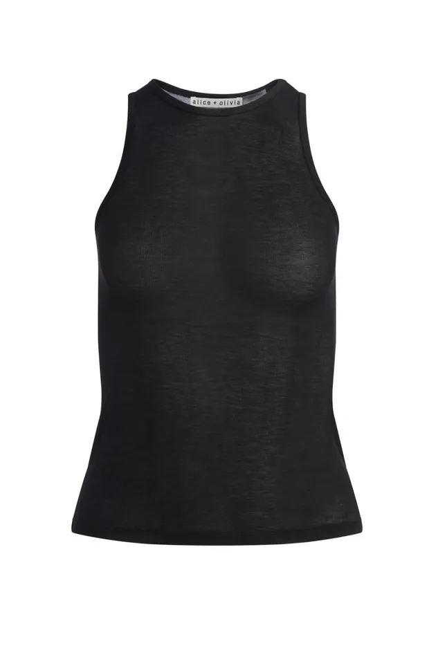 Alice Olivia Pania Tank Black Women Tops