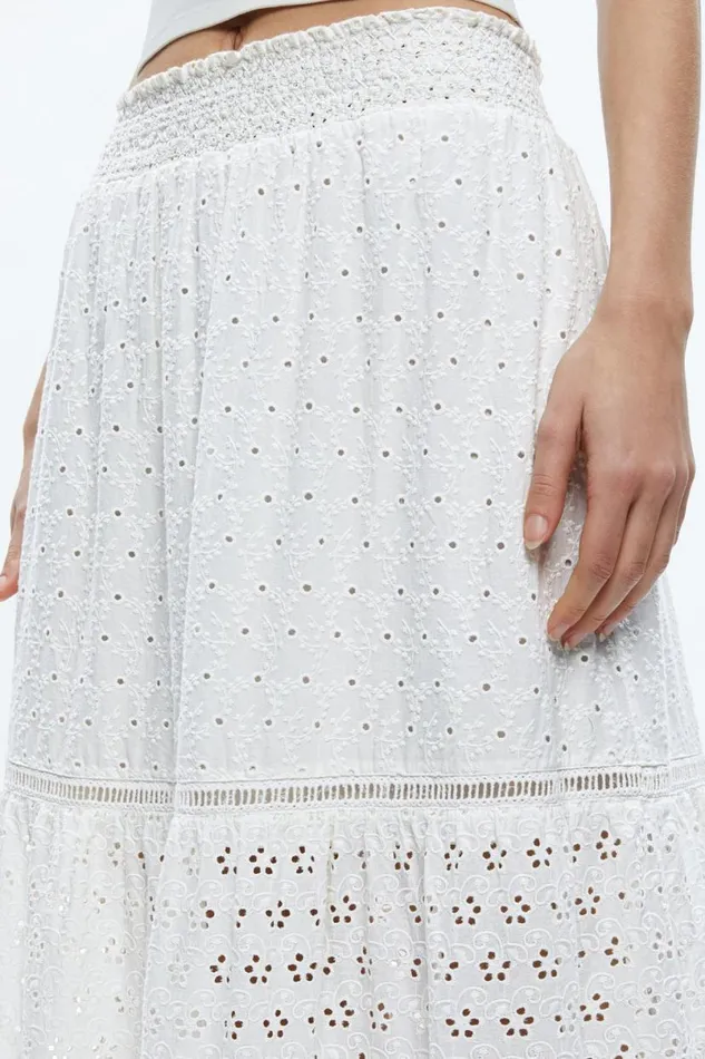 Alice Olivia Reise Panelled Maxi Skirt Off White Women Skirts