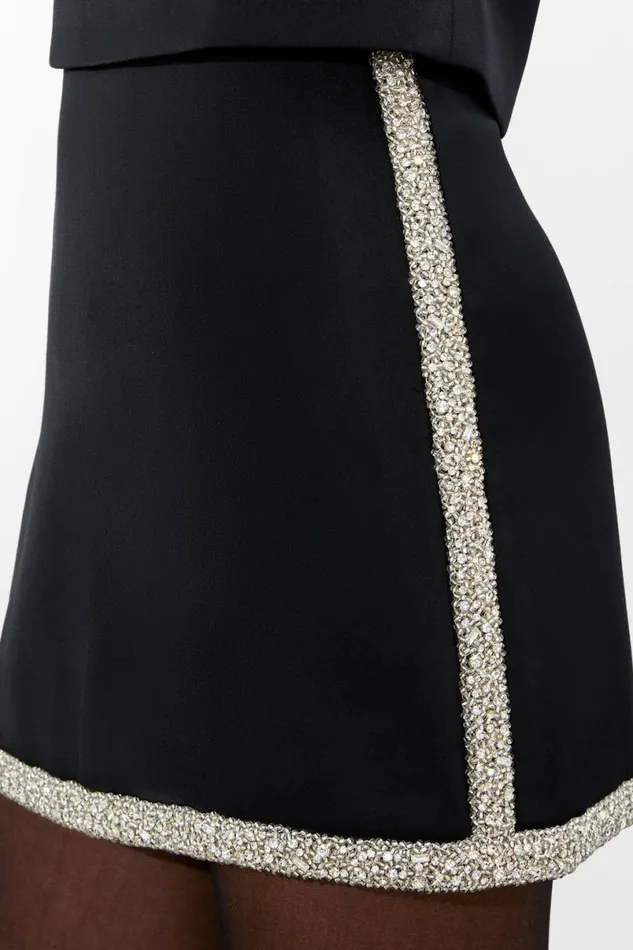 Alice Olivia Riley Mini Skirt Black Women Skirts