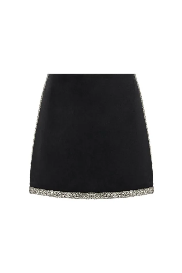 Alice Olivia Riley Mini Skirt Black Women Skirts