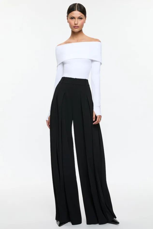 Alice Olivia Simon Trouser Black Women Pants