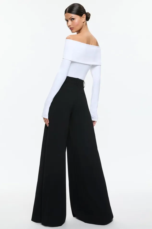 Alice Olivia Simon Trouser Black Women Pants