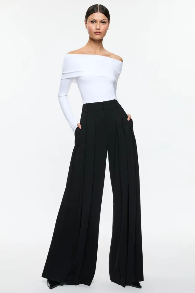 Alice Olivia Simon Trouser Black Women Pants