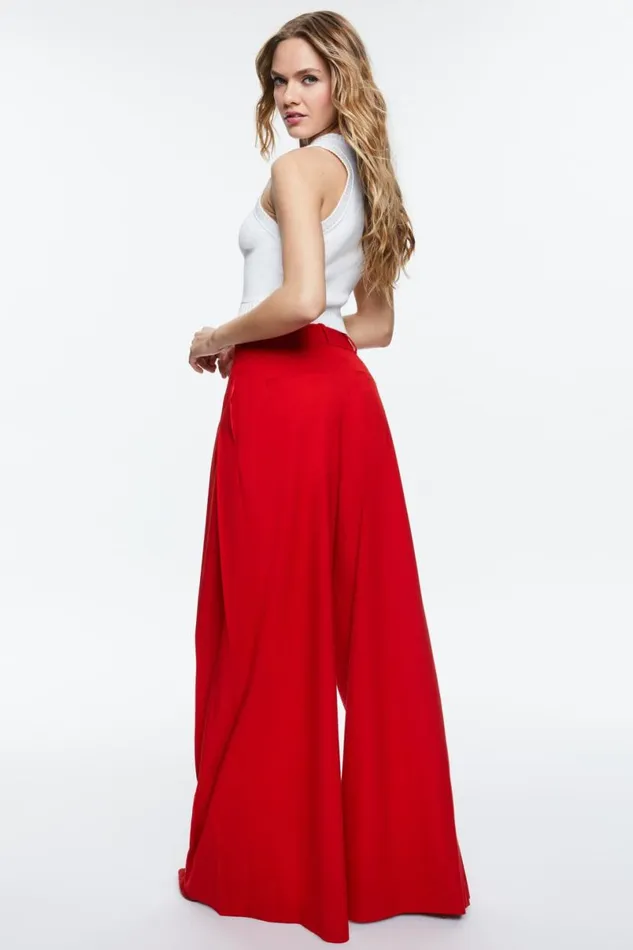 Alice Olivia Simon Trouser Red Apple Women Pants