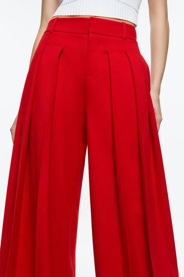 Alice Olivia Simon Trouser Red Apple Women Pants