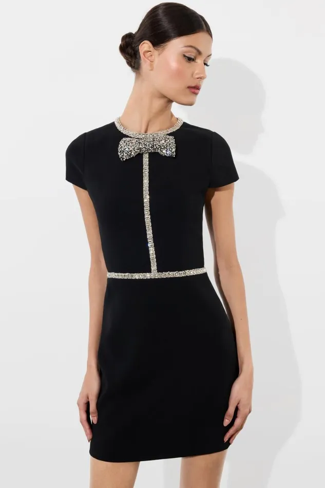 Alice Olivia Sophie Mini Dress Black Women Dresses