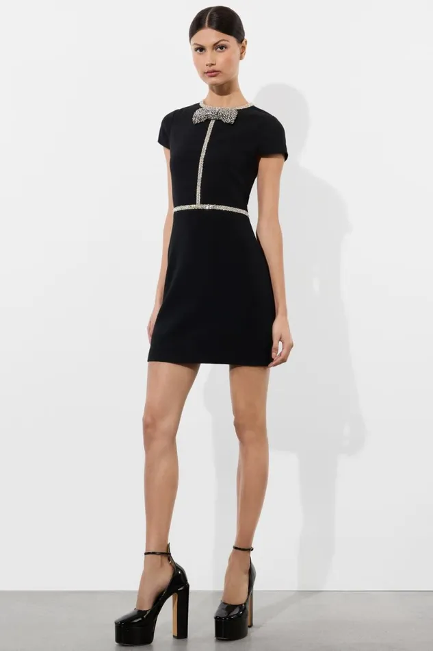 Alice Olivia Sophie Mini Dress Black Women Dresses