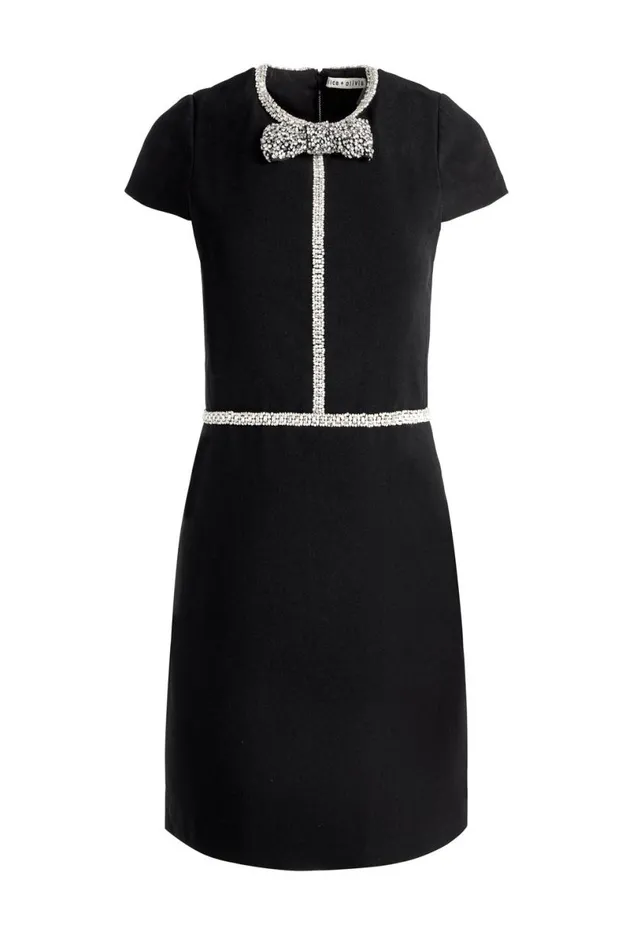 Alice Olivia Sophie Mini Dress Black Women Dresses