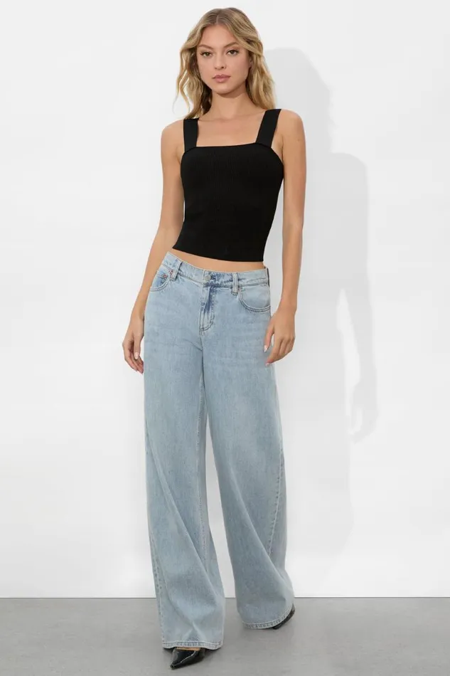 Alice Olivia Torie Tank Black Women Tops