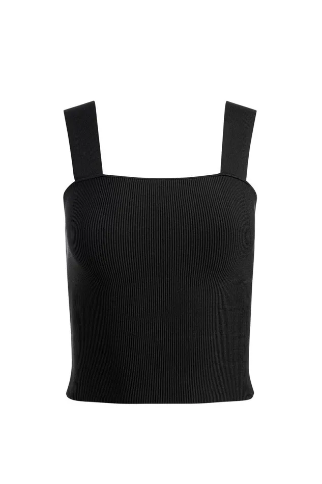 Alice Olivia Torie Tank Black Women Tops