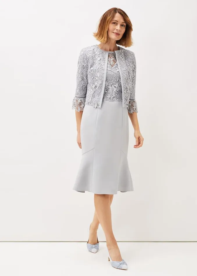Alisha Lace Jacket Mineral Women Phase Eight Jackets