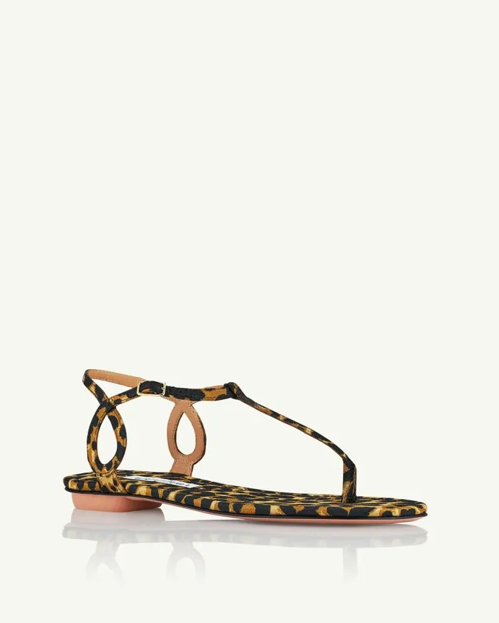 Almost Bare Sandal Flat Leopard Women Aquazzura Sandals