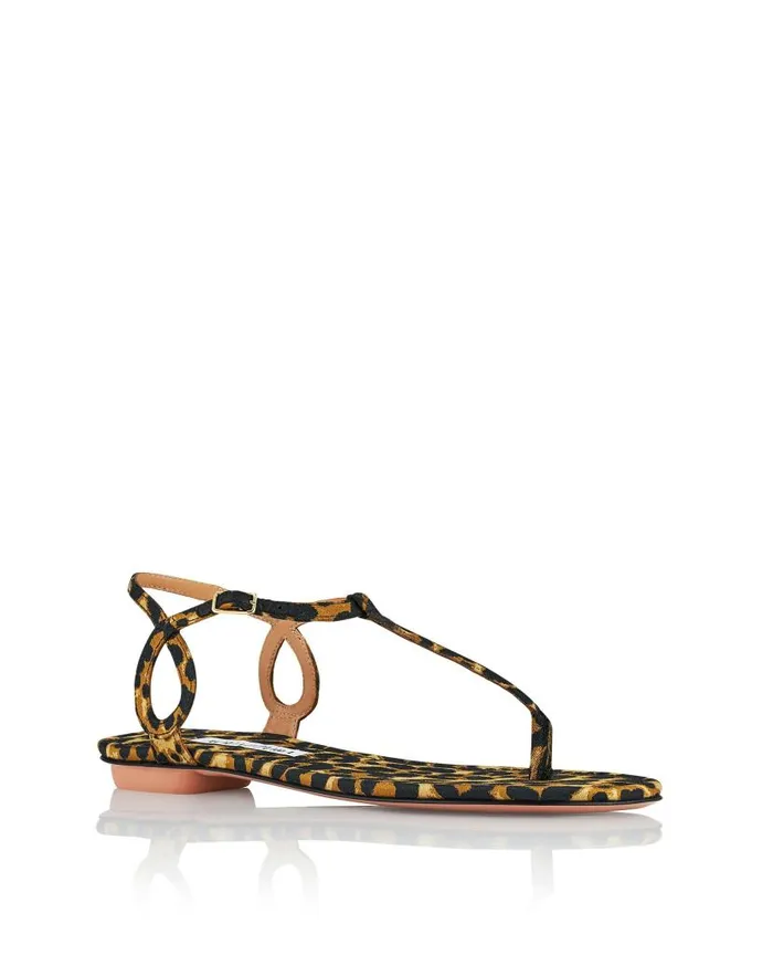 Almost Bare Sandal Flat Leopard Women Aquazzura Sandals Almost Bare Sandal Flat Leopard Women Aquazzura Sandals