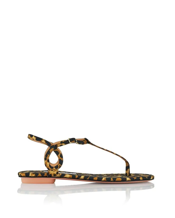 Almost Bare Sandal Flat Leopard Women Aquazzura Sandals Almost Bare Sandal Flat Leopard Women Aquazzura Sandals